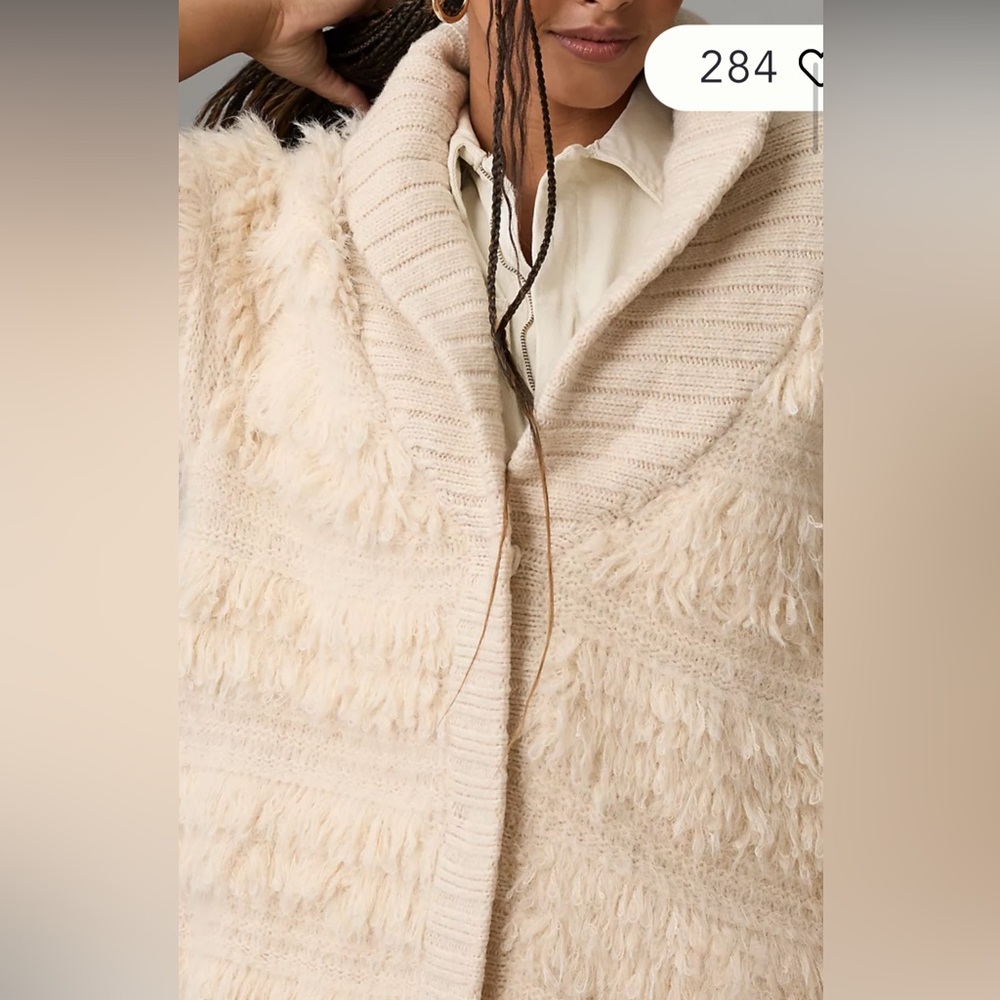 By Anthropologie Shaggy Sweater Vest